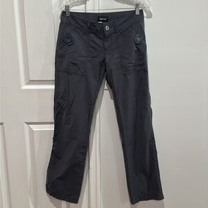 Marmot Womens Ginny Pant Grey UPF 30 Hiking Convertible Roll Tab Crop Size 4